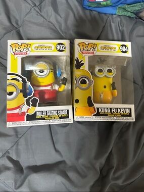 Funko Minions Duo: Roller Skating Stuart (Red) & Kung Fu Kevin (Yellow)